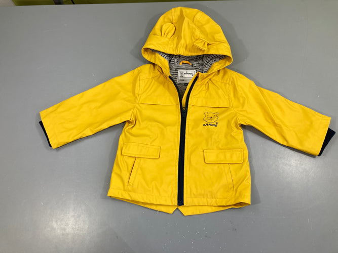 Veste cirée zipé jaune à capuche oreilles Winnie, moins cher chez Petit Kiwi
