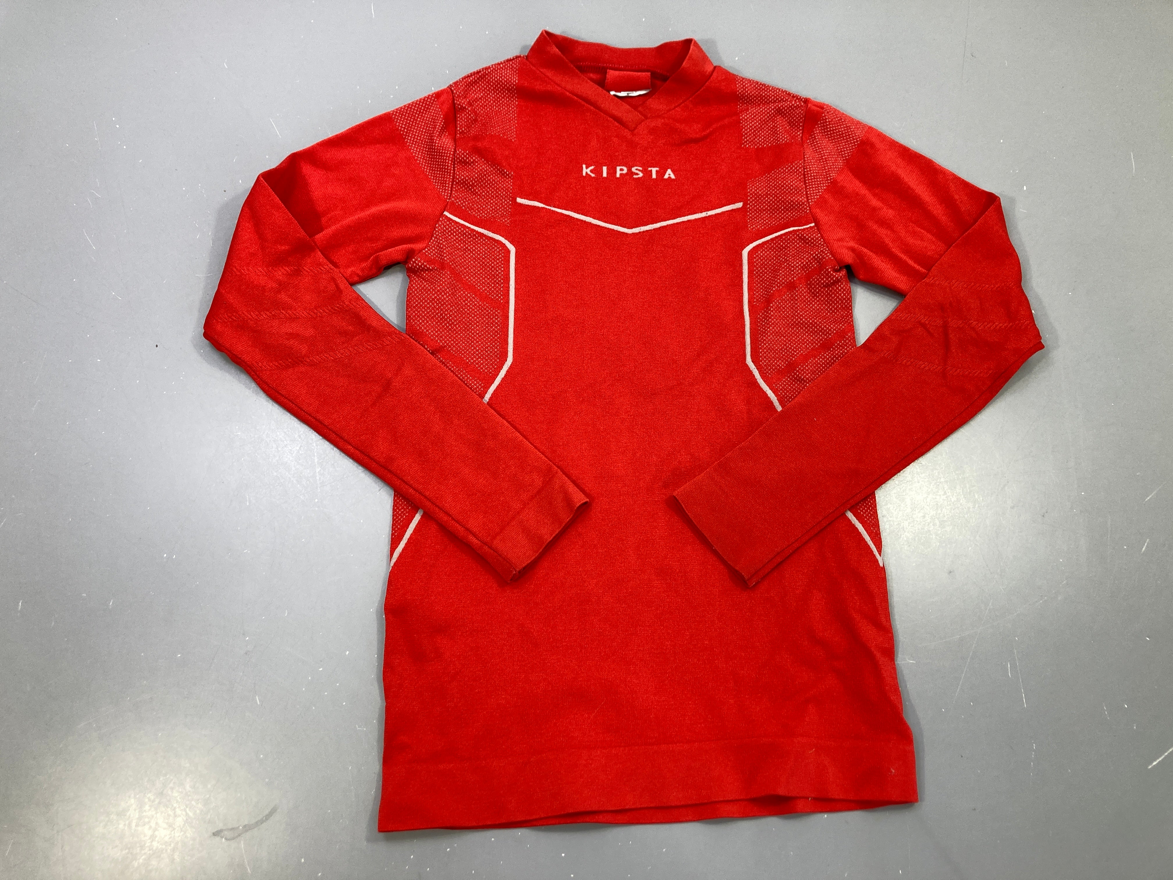 T-shirt m.l rouge taille et chevilles élastiqueshnique, Kipsta