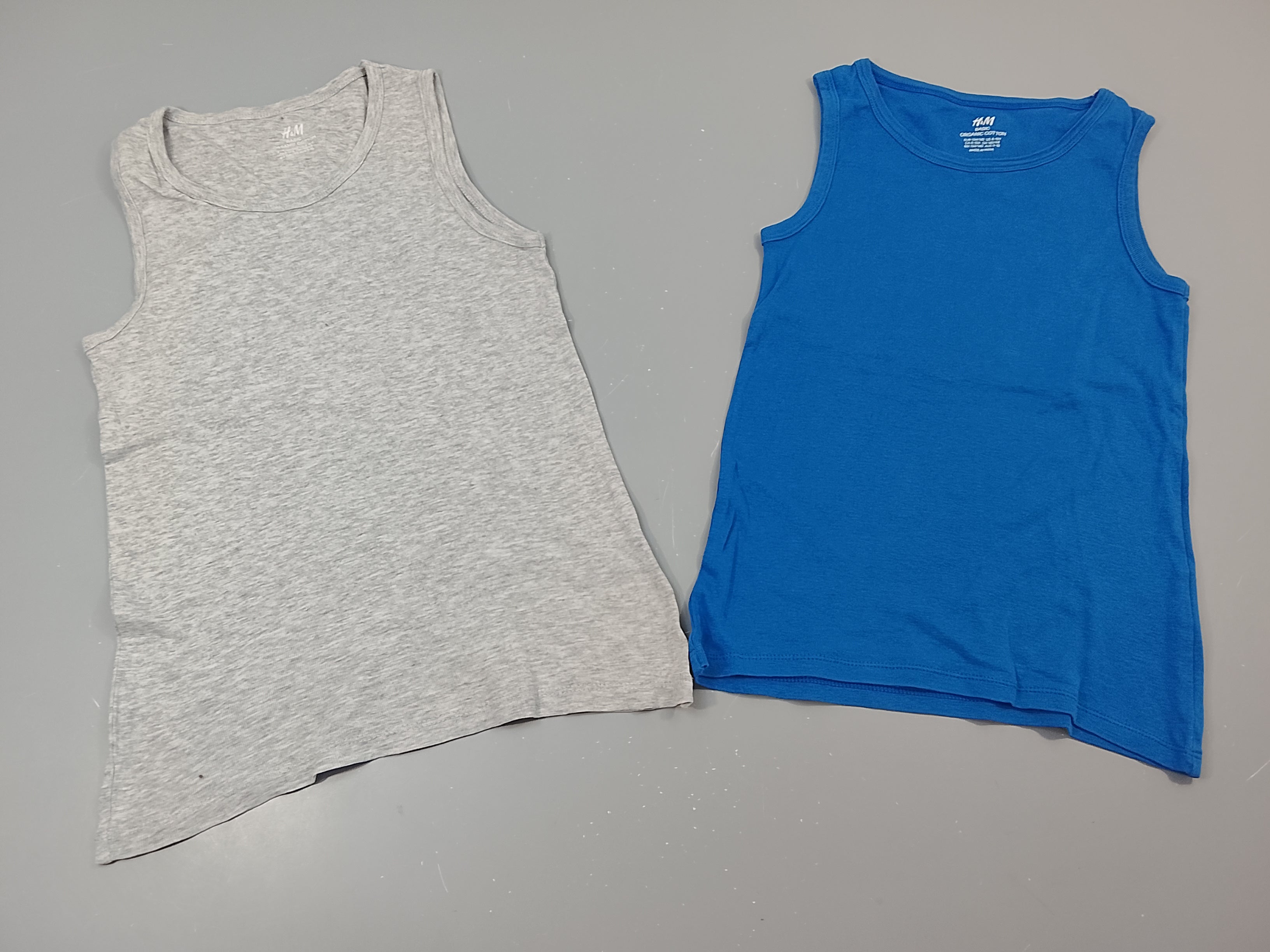 Lot de 2 chemisettes s.m 1 gris chiné/ 1 bleue