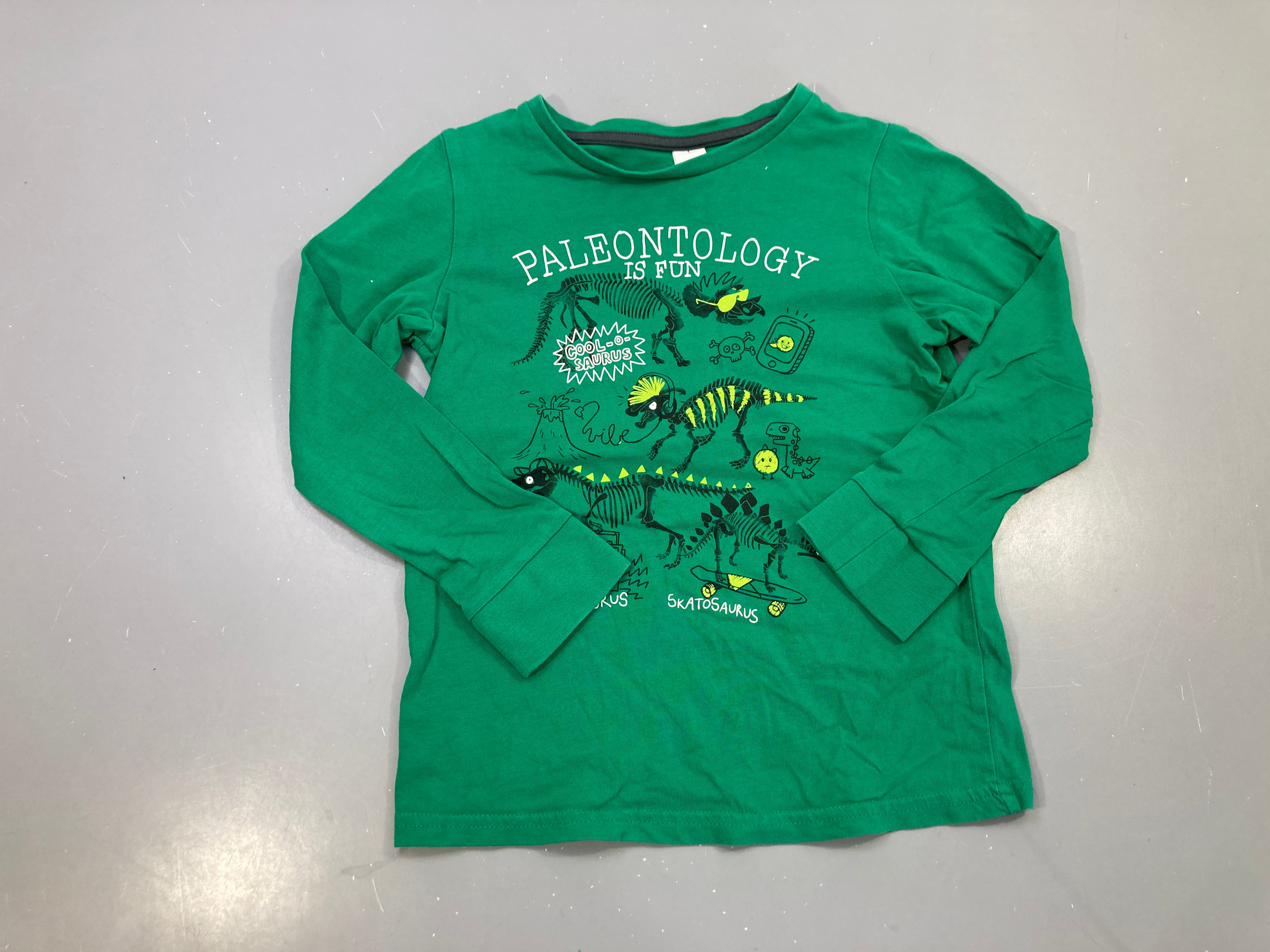 T-shirt m.l vert dinosaures Paleontology