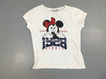 T-shirt m.c blanc Minnie, légèrement bouloché