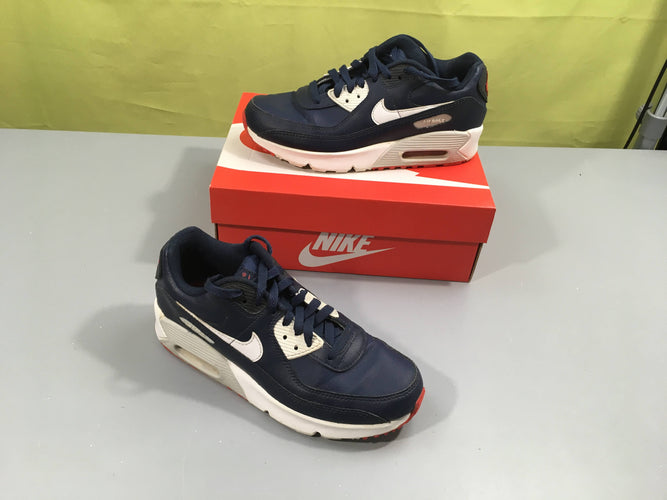 Baskets air max cuir bleu foncé/blanc, 37,5, moins cher chez Petit Kiwi