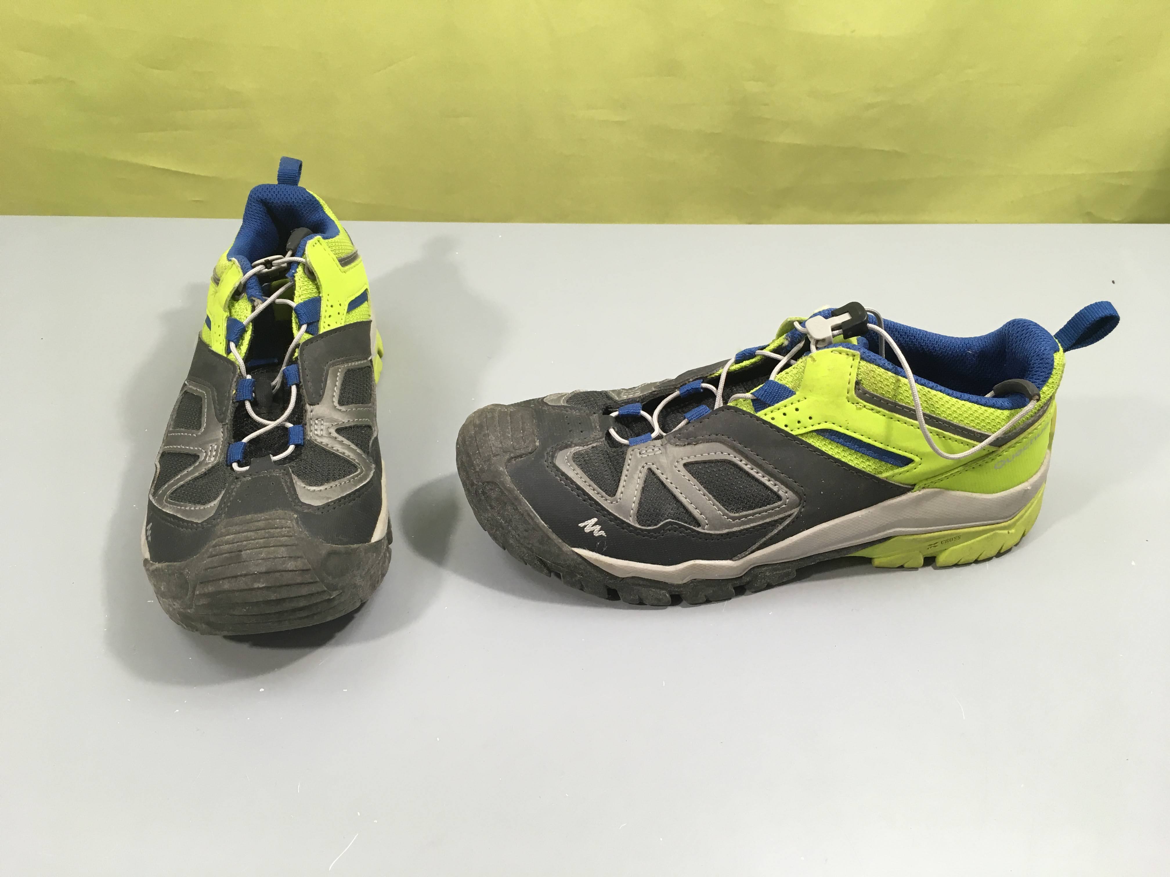 Bottines de marche basses cross rock gris/vert anis, 36