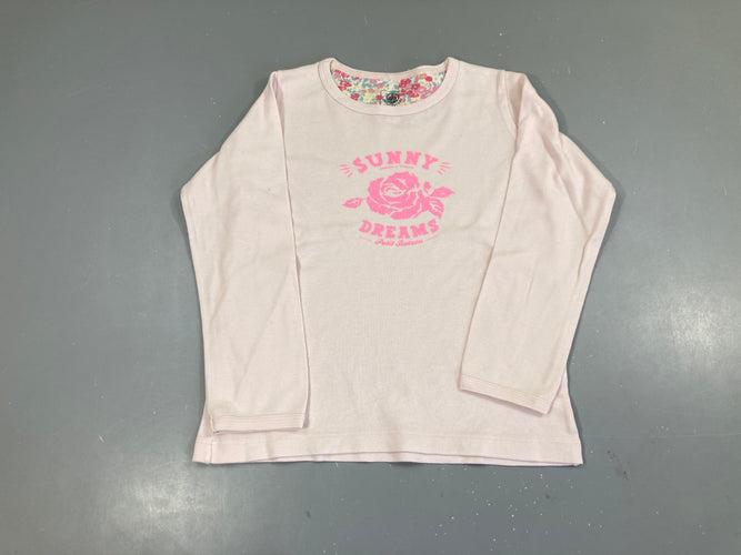 T-shirt m.l rose pâle sunny fleur, moins cher chez Petit Kiwi