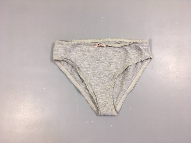Culotte grise noeud, légèrement boulochée, moins cher chez Petit Kiwi