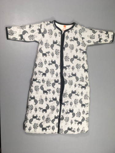 Sac de couchage gris renards jersey ouatiné, moins cher chez Petit Kiwi