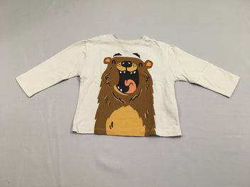 T-shirt m.l écru ours