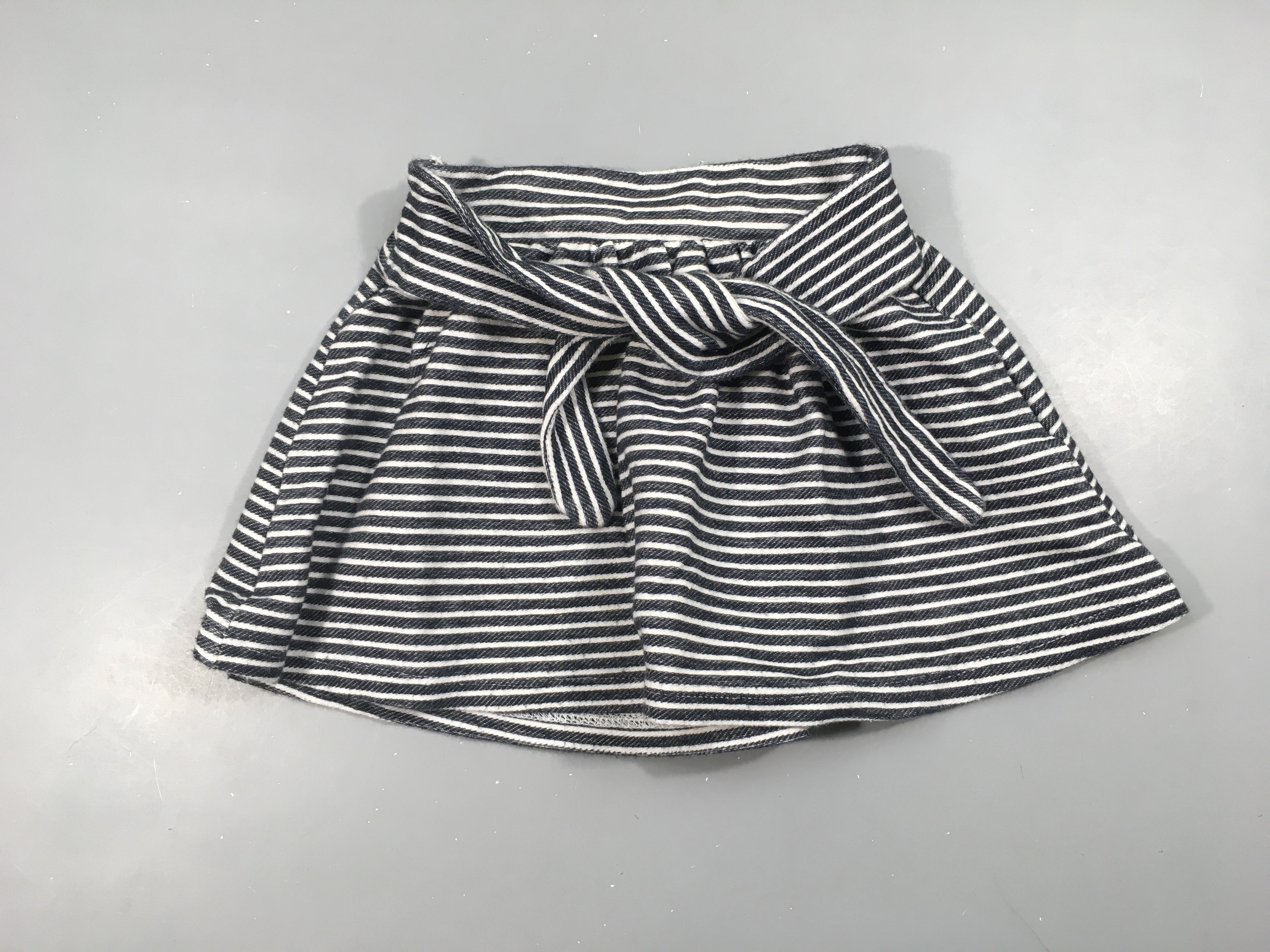 Jupe molleton rayé blanc bleu