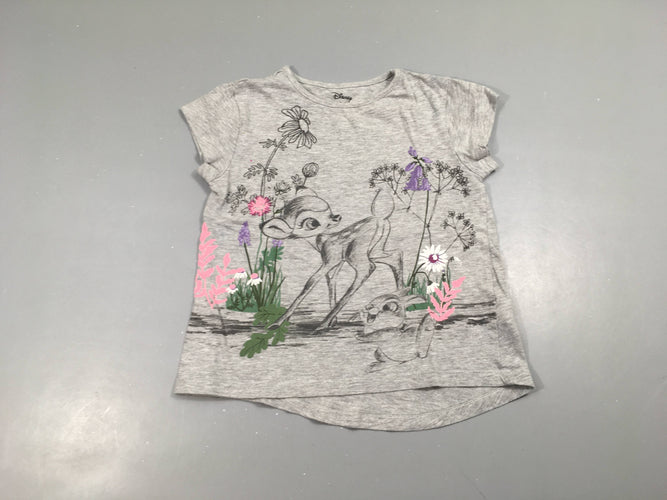 T-shirt m.c gris chiné Bambi-légèrement bouloché, moins cher chez Petit Kiwi