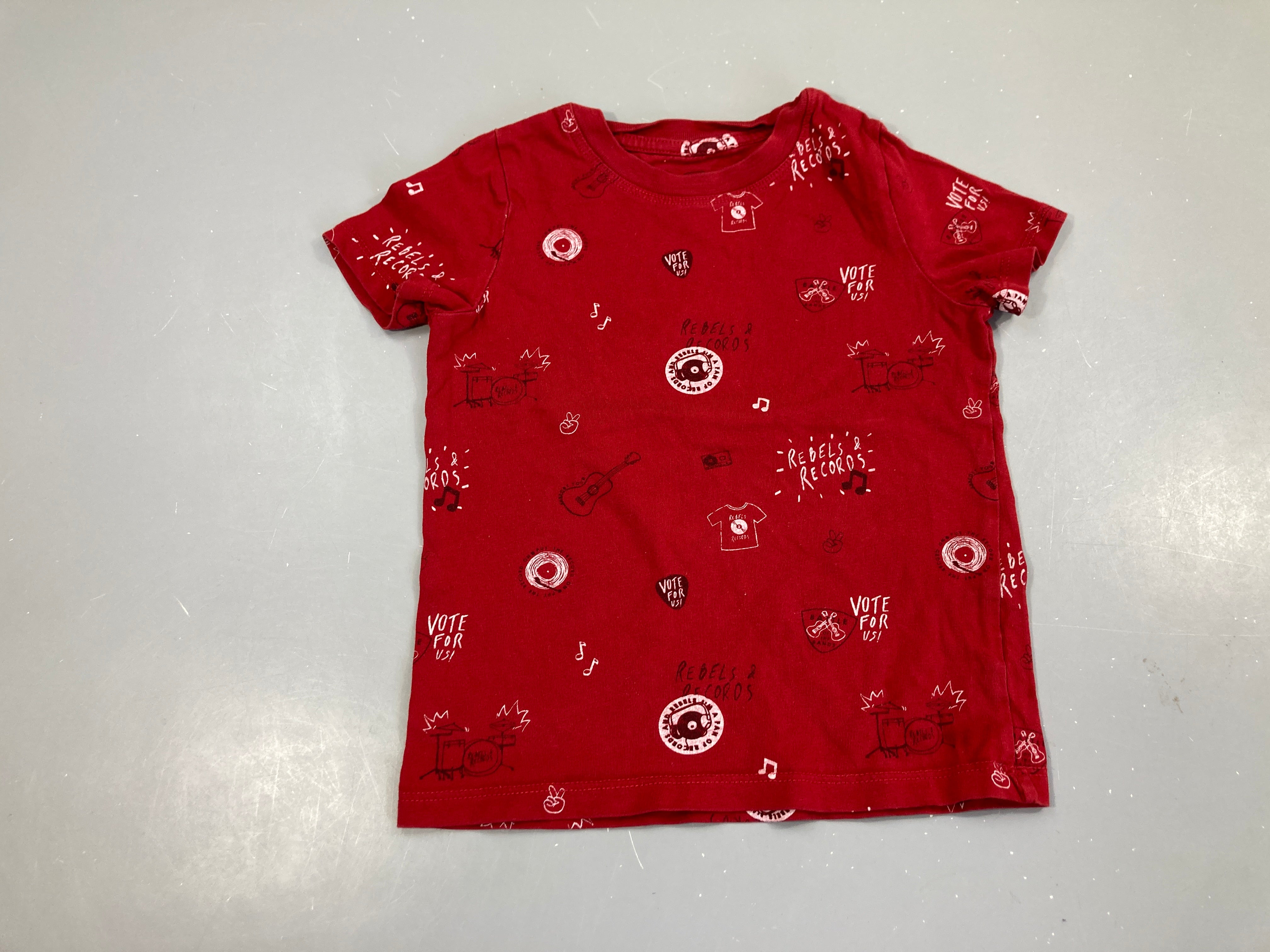 T-shirt m.c rouge musique