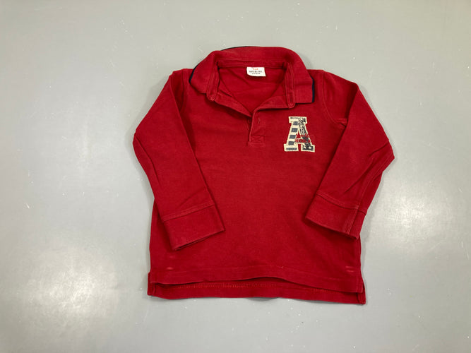 Polo m.l rouge A, moins cher chez Petit Kiwi