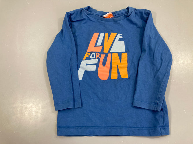 T-shirt m.l bleu Live, moins cher chez Petit Kiwi