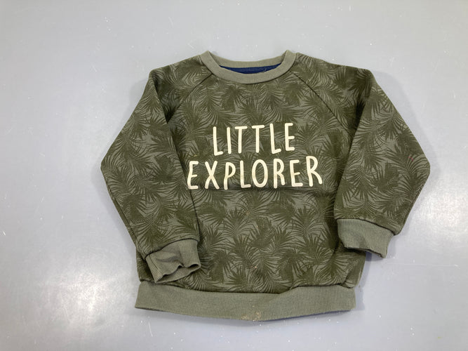 Sweat vert Little, moins cher chez Petit Kiwi