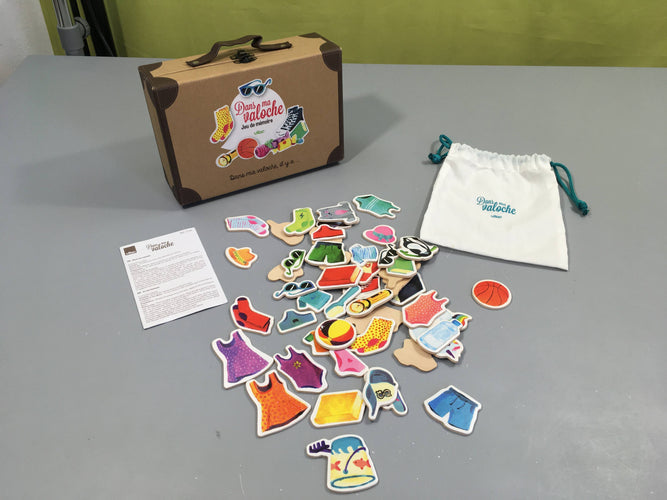 Dans ma valoche, jeu de mémoire 4+, manque 2pcs (n'empêche pas le jeu), moins cher chez Petit Kiwi