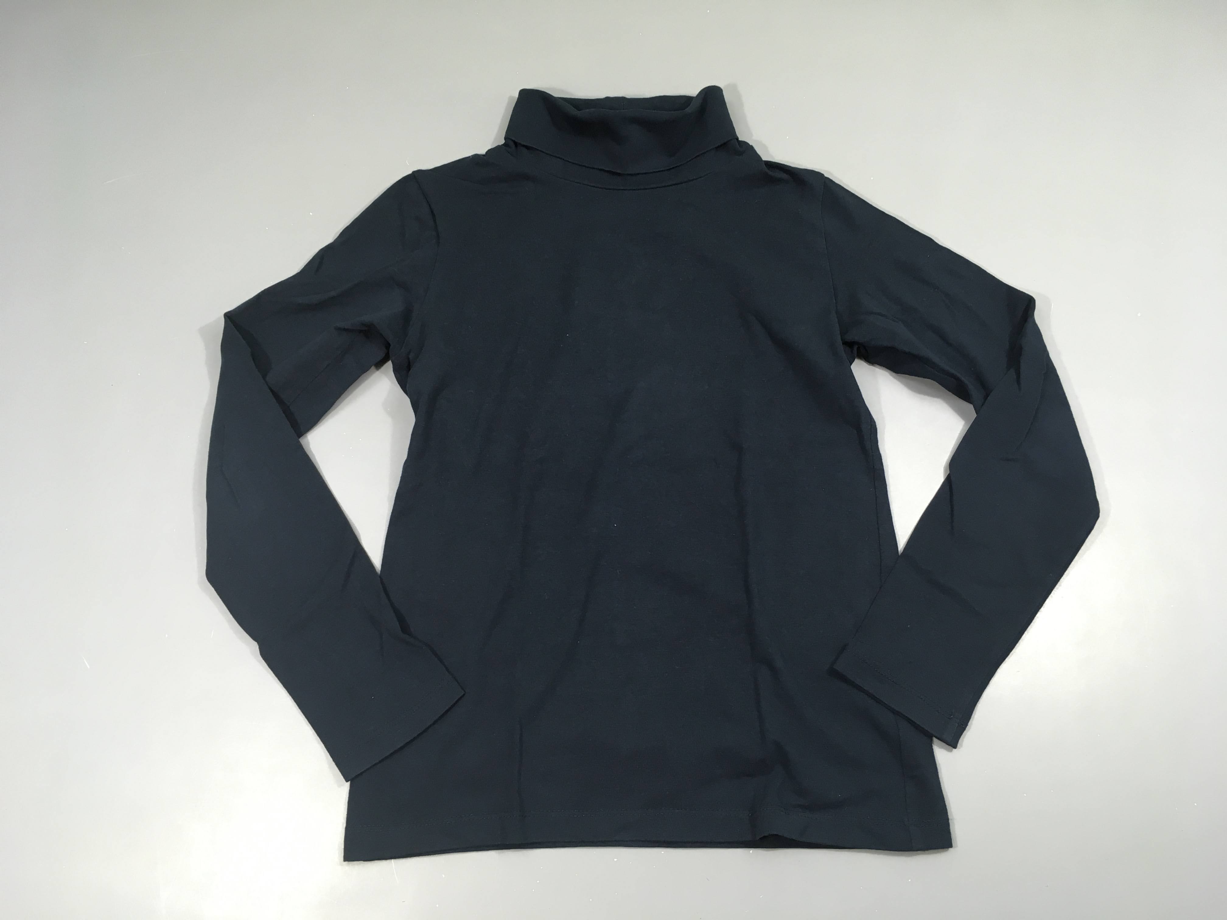 T-shirt m.l col roulé bleu foncé