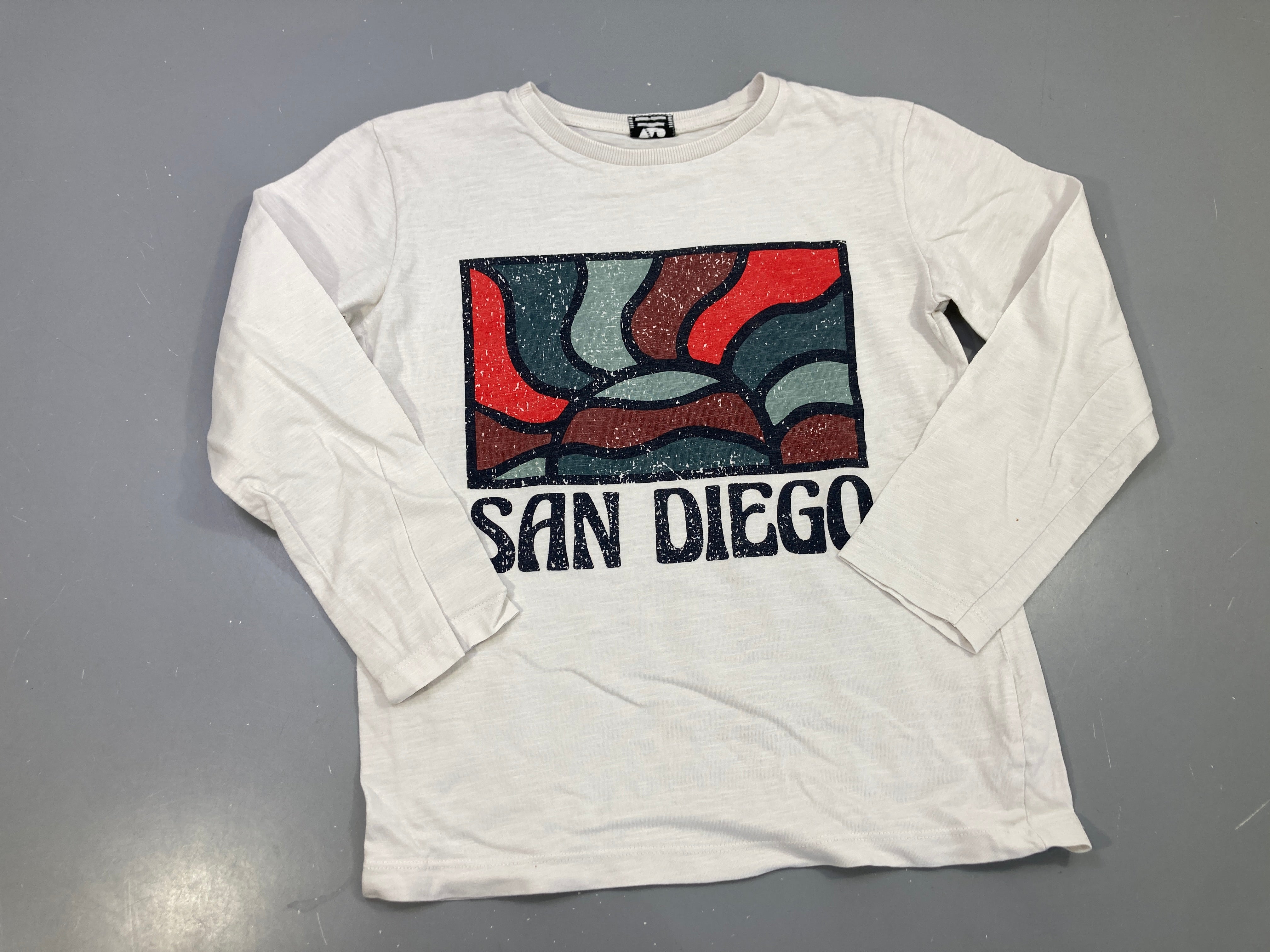 T-shirt m.l écru, motif San Diego