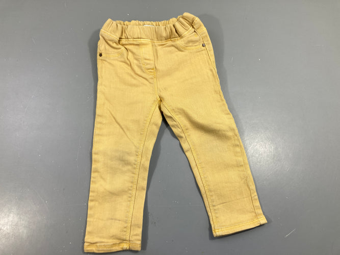 Pantalon toile jaune, moins cher chez Petit Kiwi