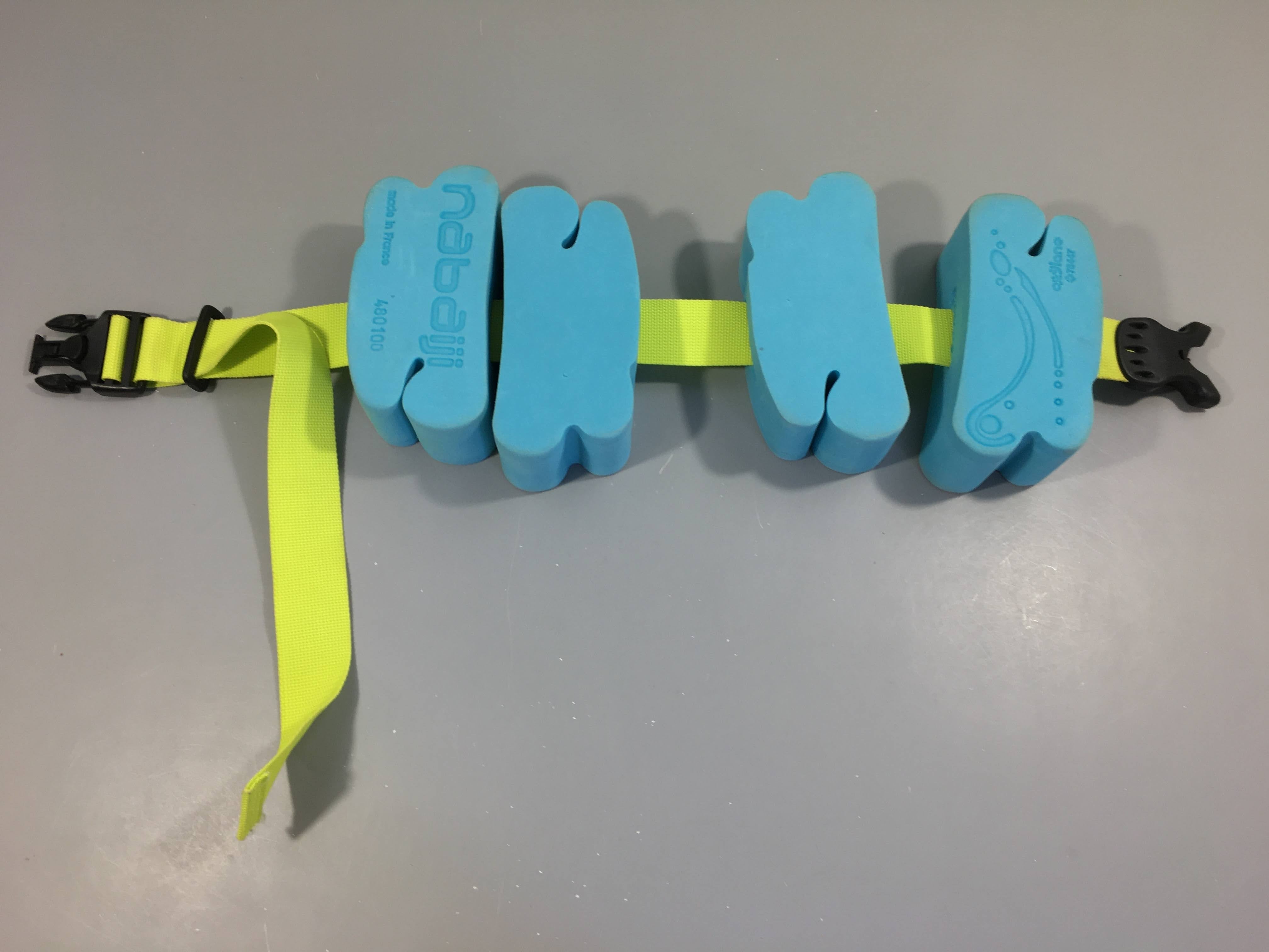 Ceinture de natation Nabaiji bleu-Décolorée/brunie bord