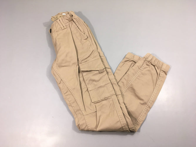 Pantalon cargo toile beige, moins cher chez Petit Kiwi
