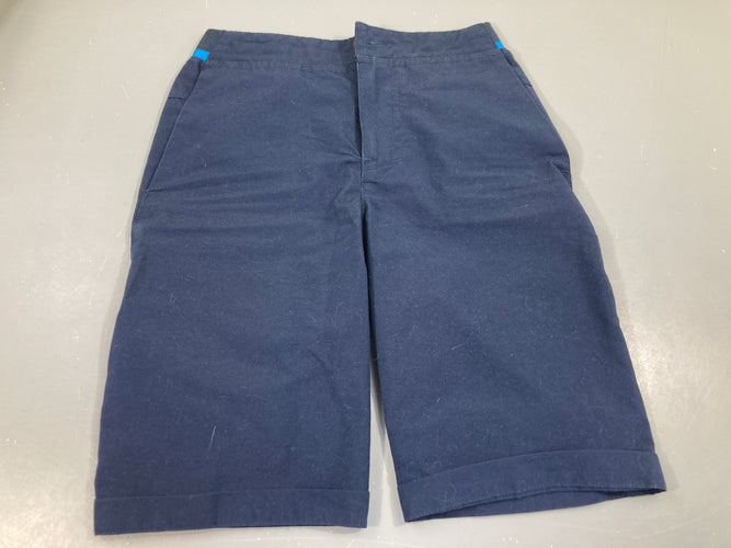 Bermuda bleu foncé taille élastique, taille estimée, moins cher chez Petit Kiwi