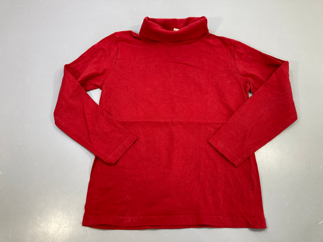 T-shirt m.l col roulé rouge uni, moins cher chez Petit Kiwi
