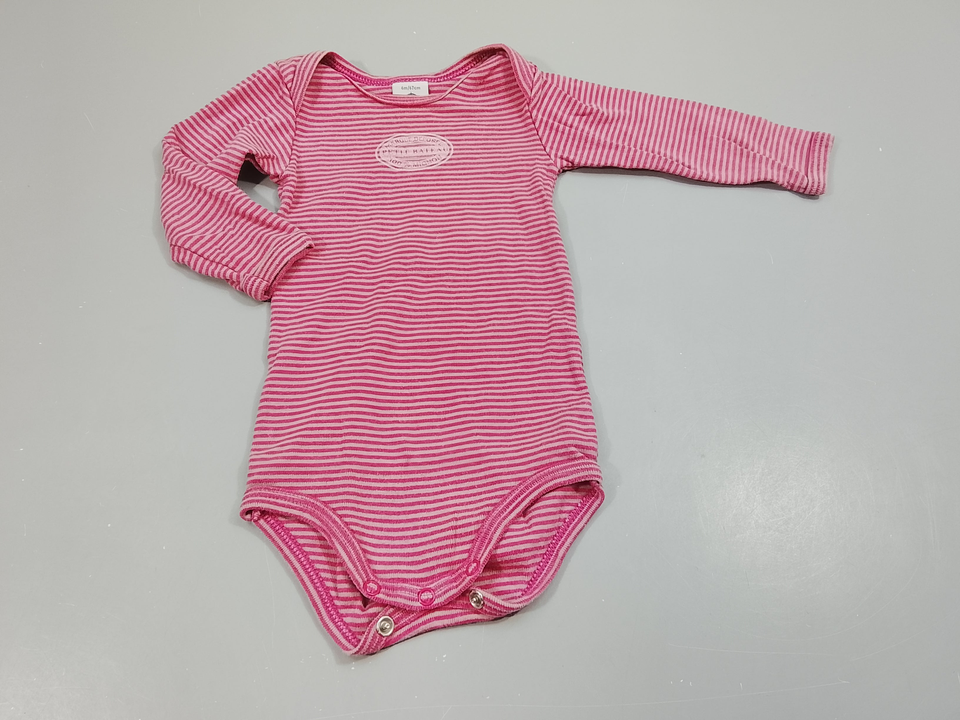 Body m.l rayé rose