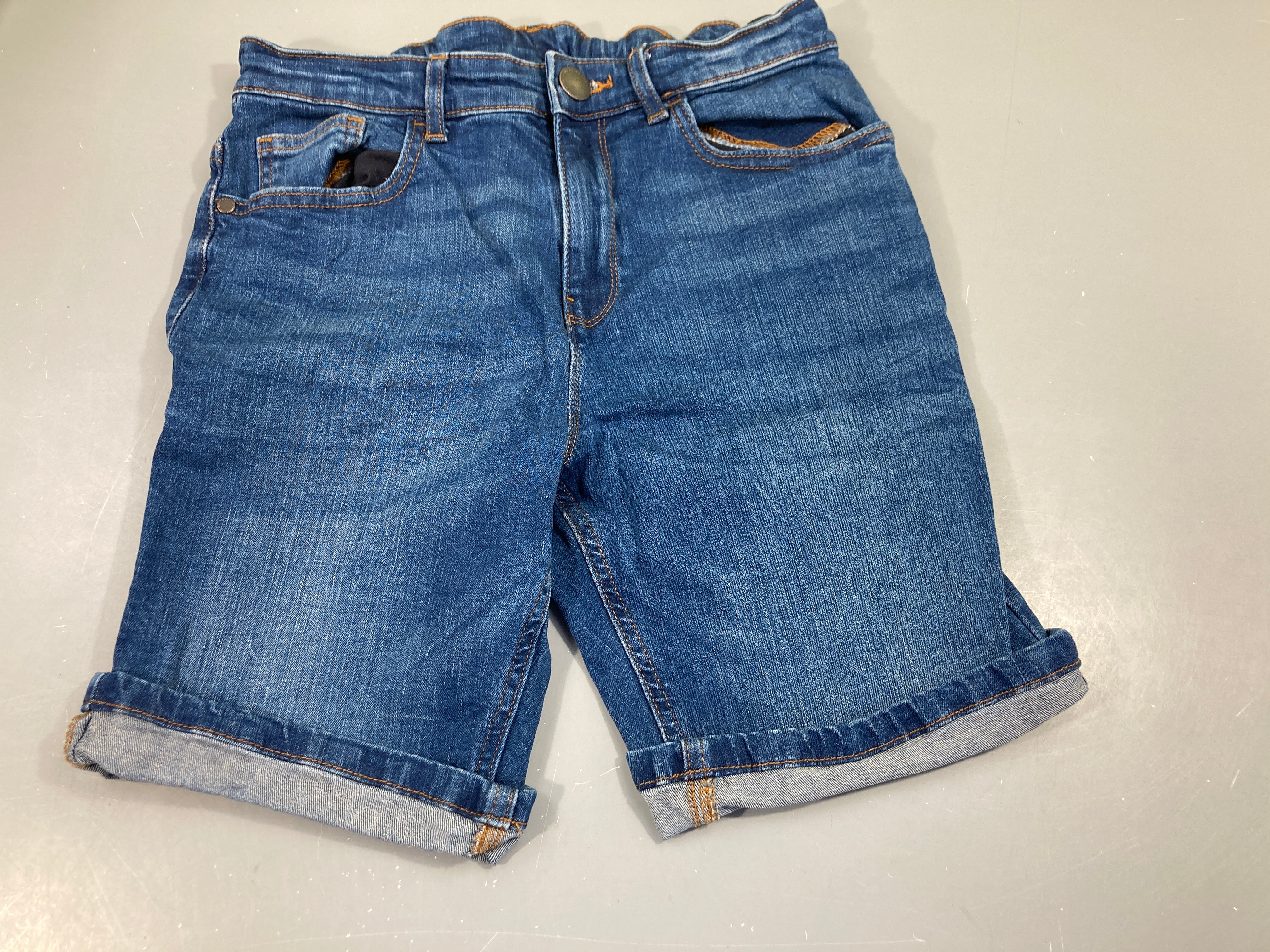 Bermuda jean bleu foncé