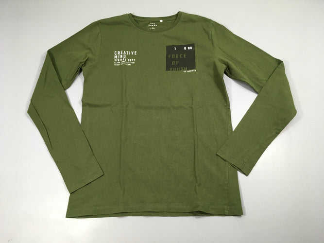 T-shirt m.l vert Force, moins cher chez Petit Kiwi