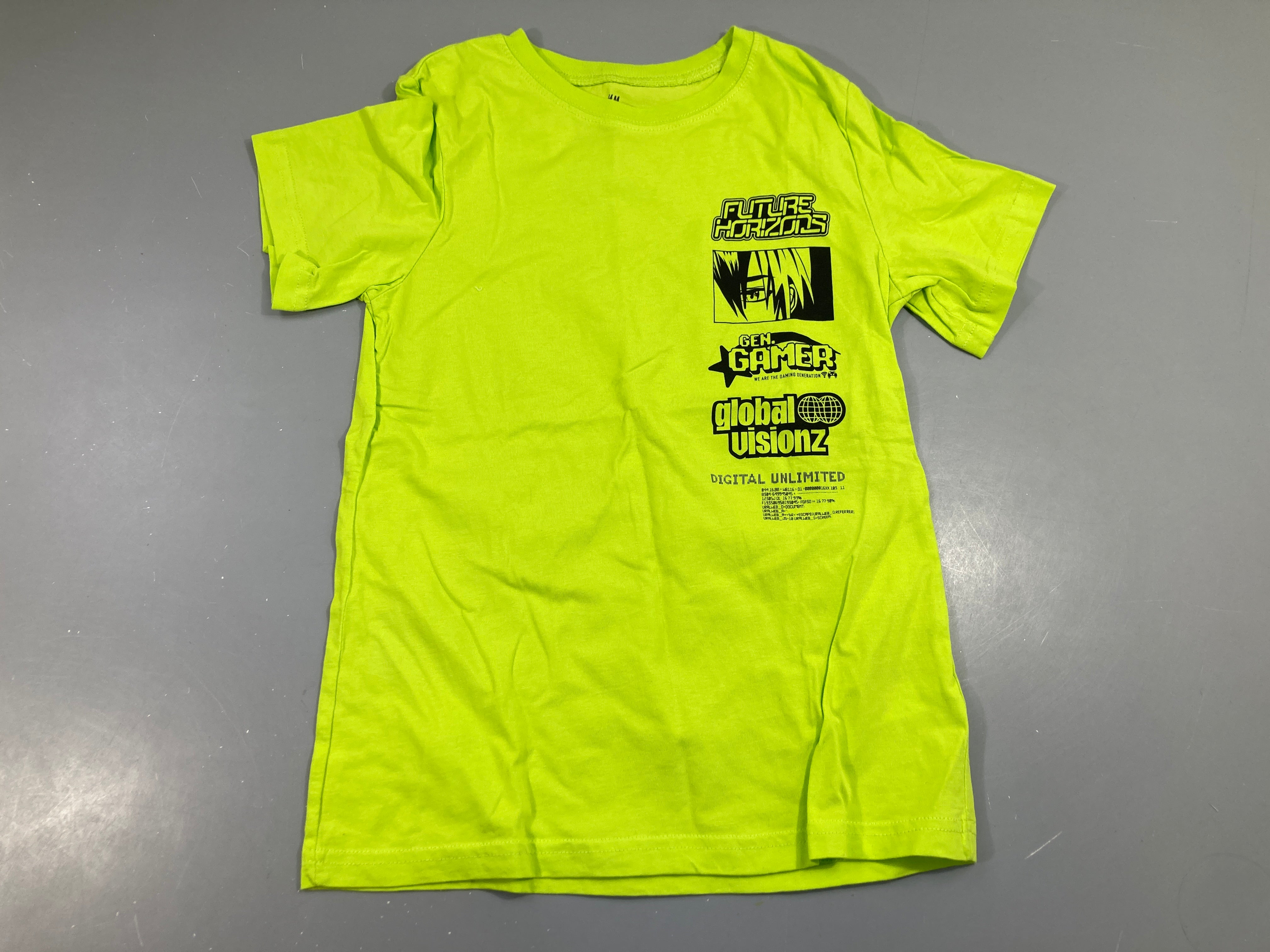 T-shirt m.c vert fluo, gamer