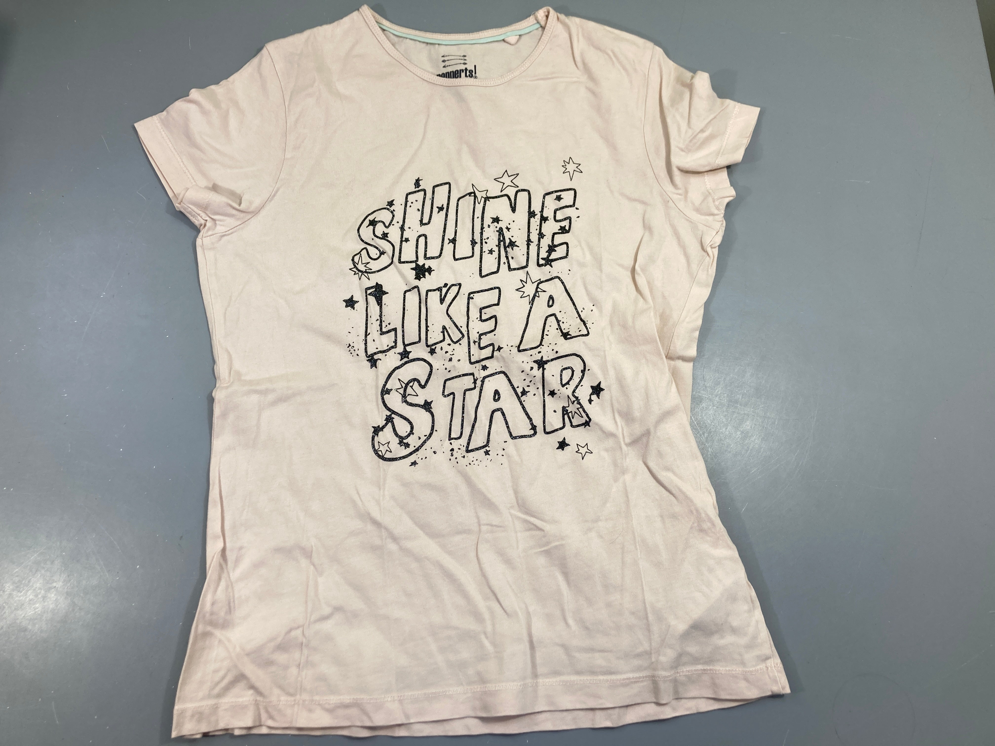 T-shirt m.c rose pâle, shine like a star