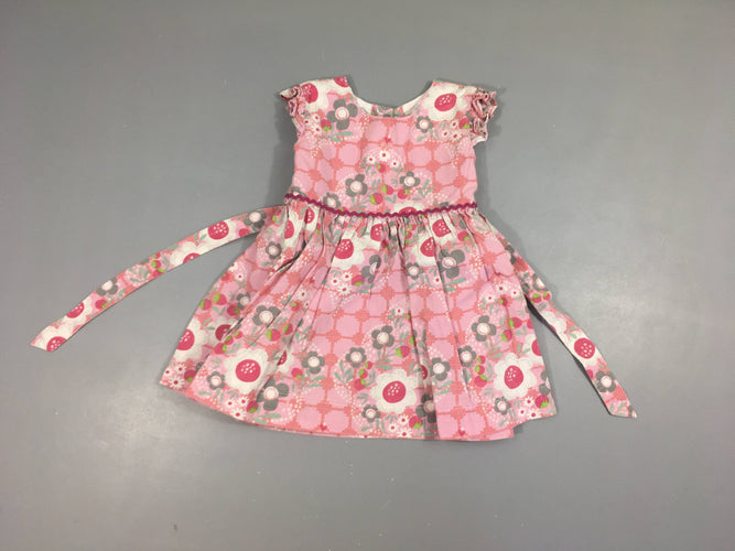 Robe m.c rose motifs fleurs, moins cher chez Petit Kiwi