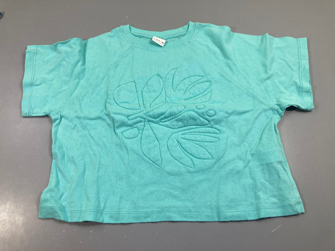 T-shirt m.c turquoise , motif matelassé, moins cher chez Petit Kiwi