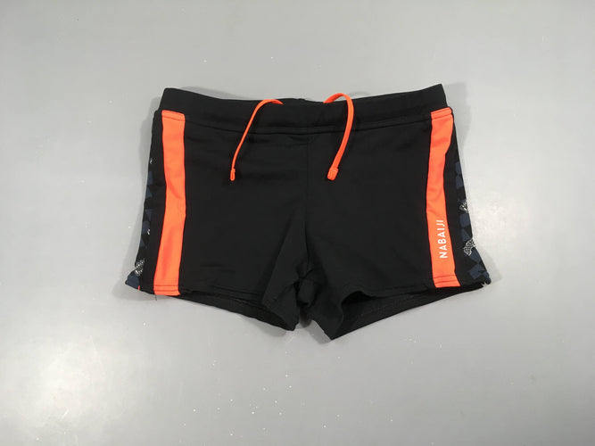 Maillot boxer noir/orange Nabaiji, moins cher chez Petit Kiwi
