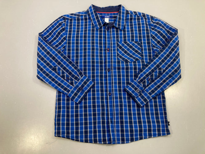Chemise m.l bleu carreaux, moins cher chez Petit Kiwi