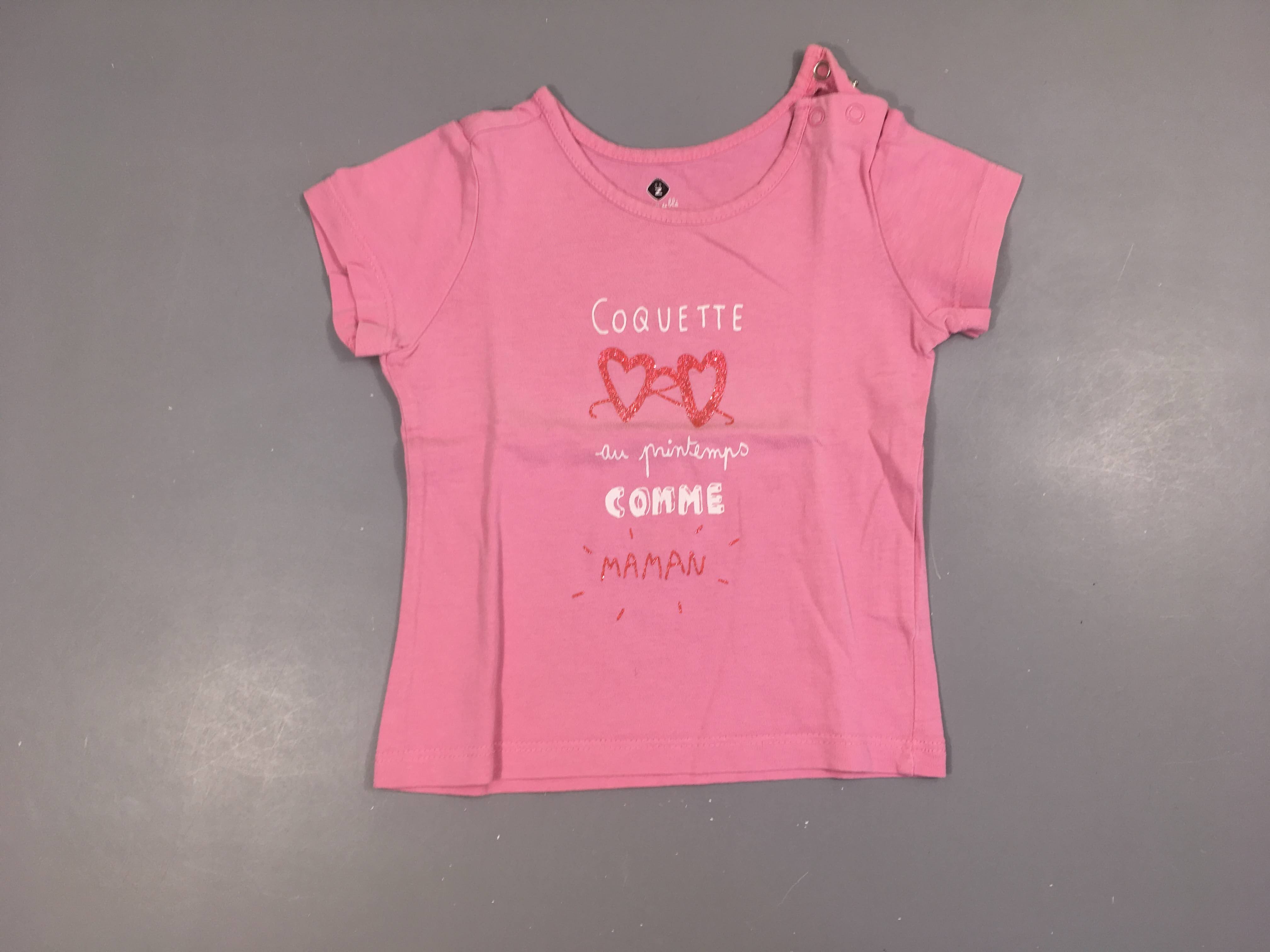 T-shirt m.c rose coquette lunettes