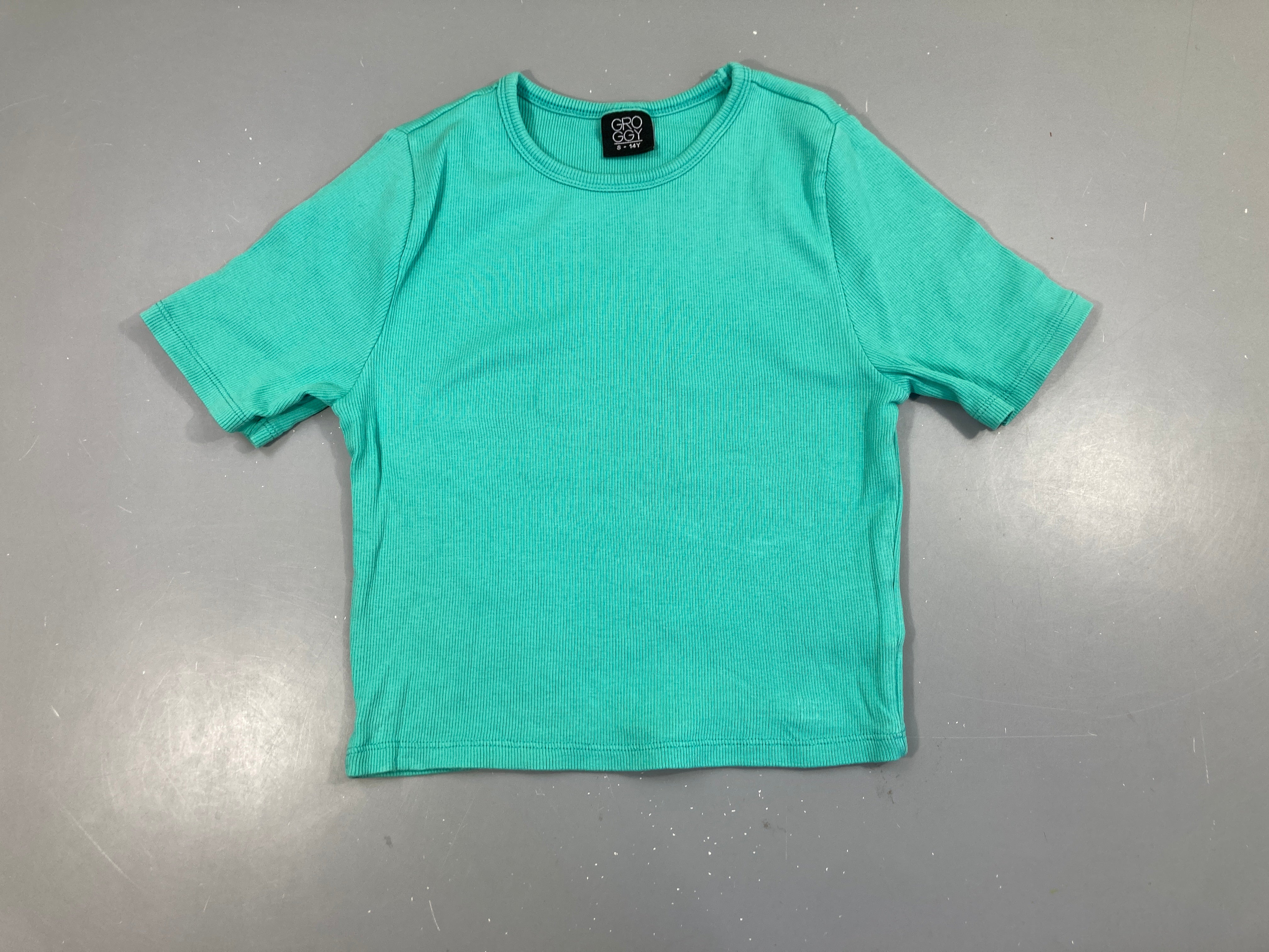 T-shirt m.c côtes vert