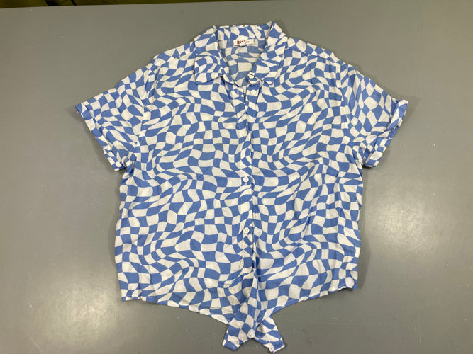 Chemisier m.cmotifs blanc/bleu, moins cher chez Petit Kiwi