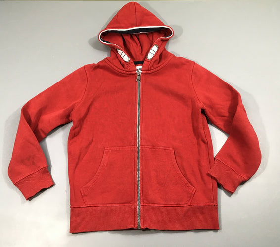 Sweat zippéà capuche rouge, moins cher chez Petit Kiwi