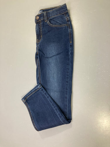 Jean slim bleu foncé délavé, moins cher chez Petit Kiwi