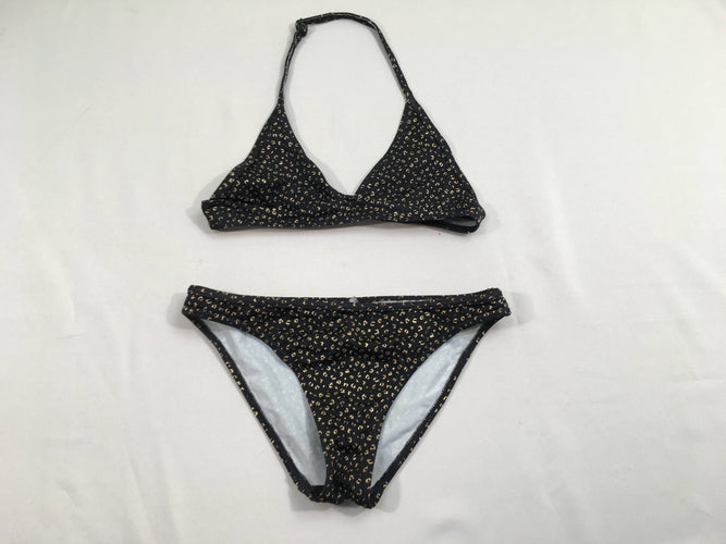 Bikini noir motifs léopard, moins cher chez Petit Kiwi