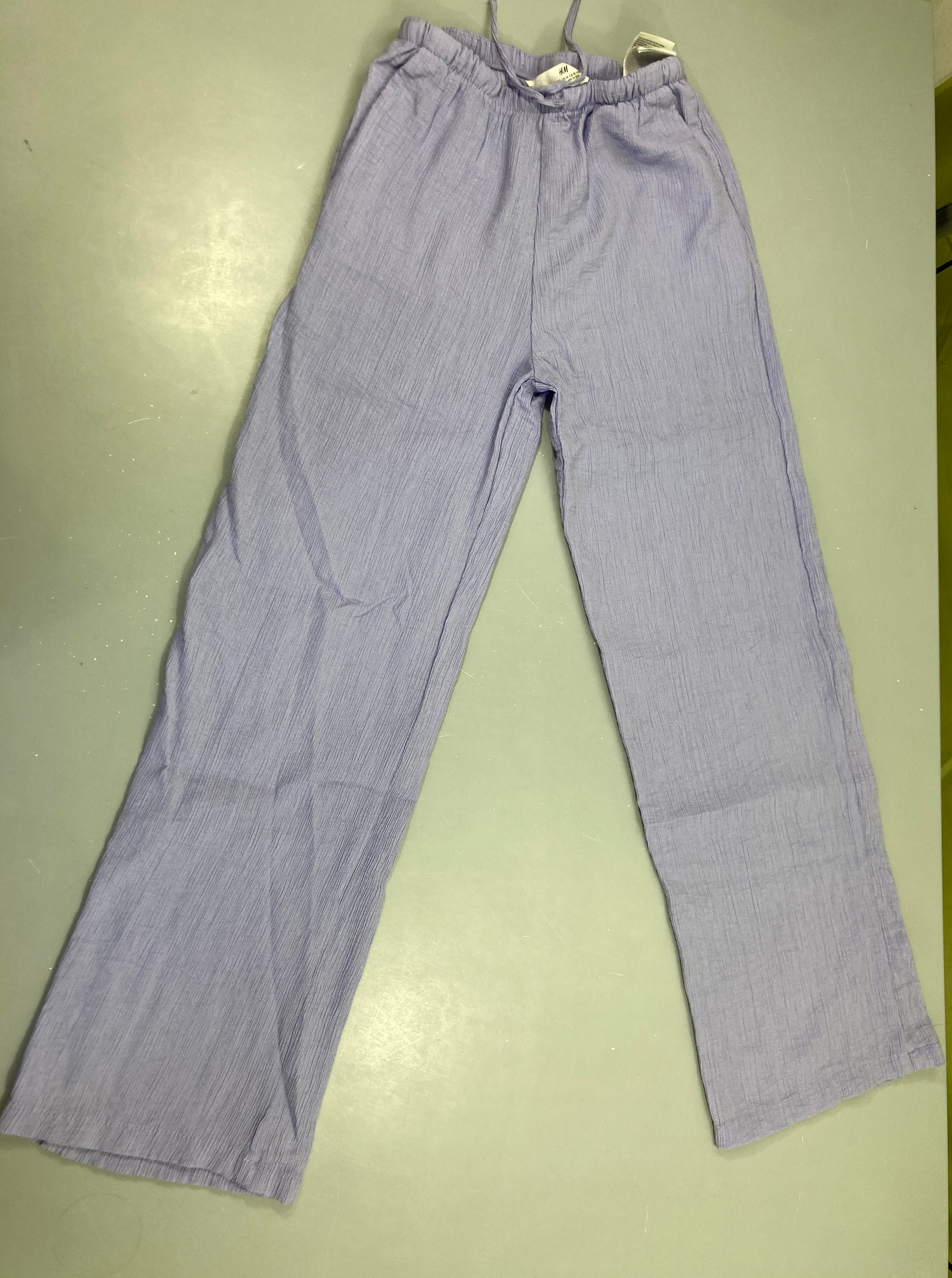 Pantalon fluide mousseline mauve