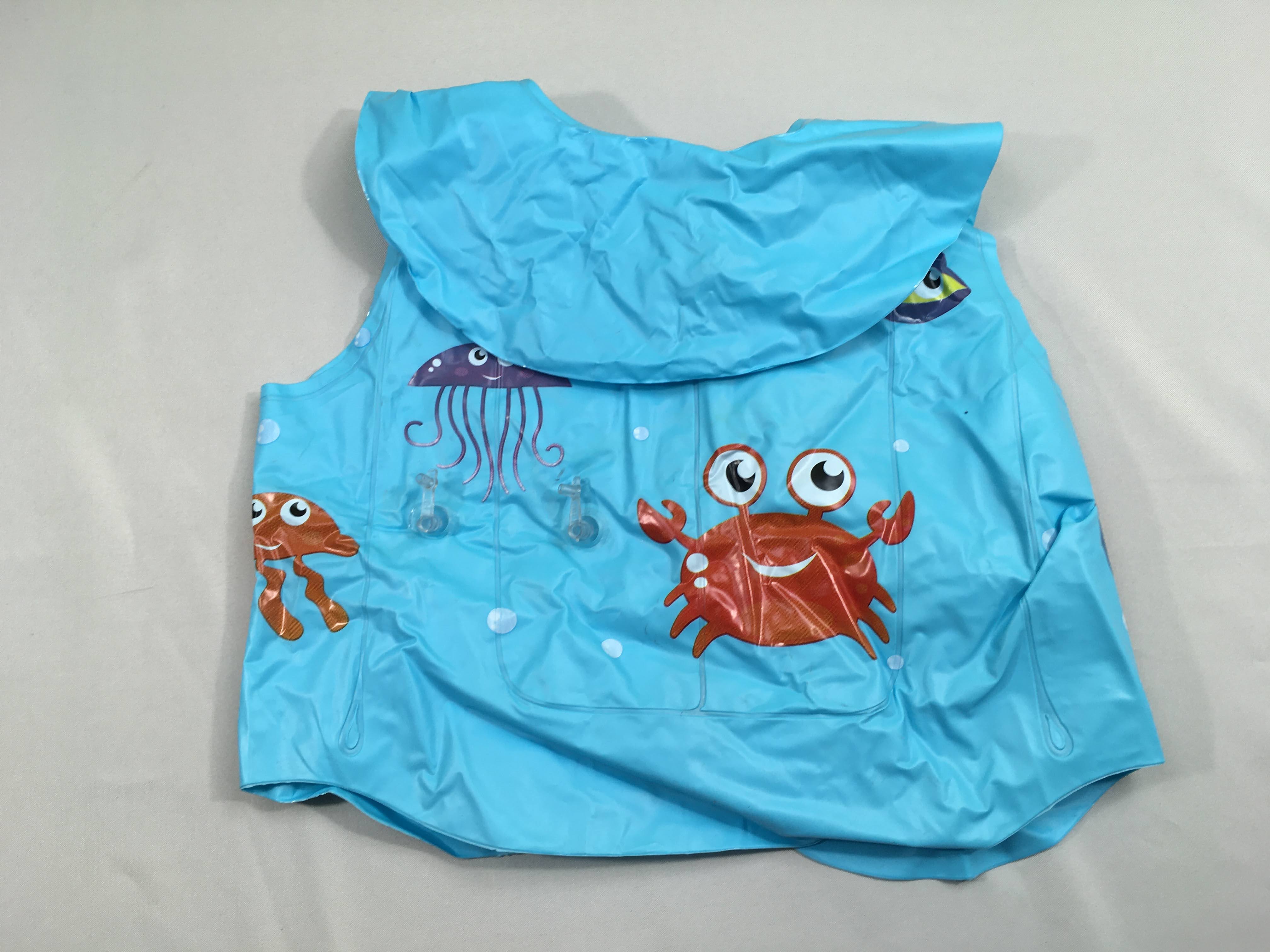 Gilet gonflable bleu poissons