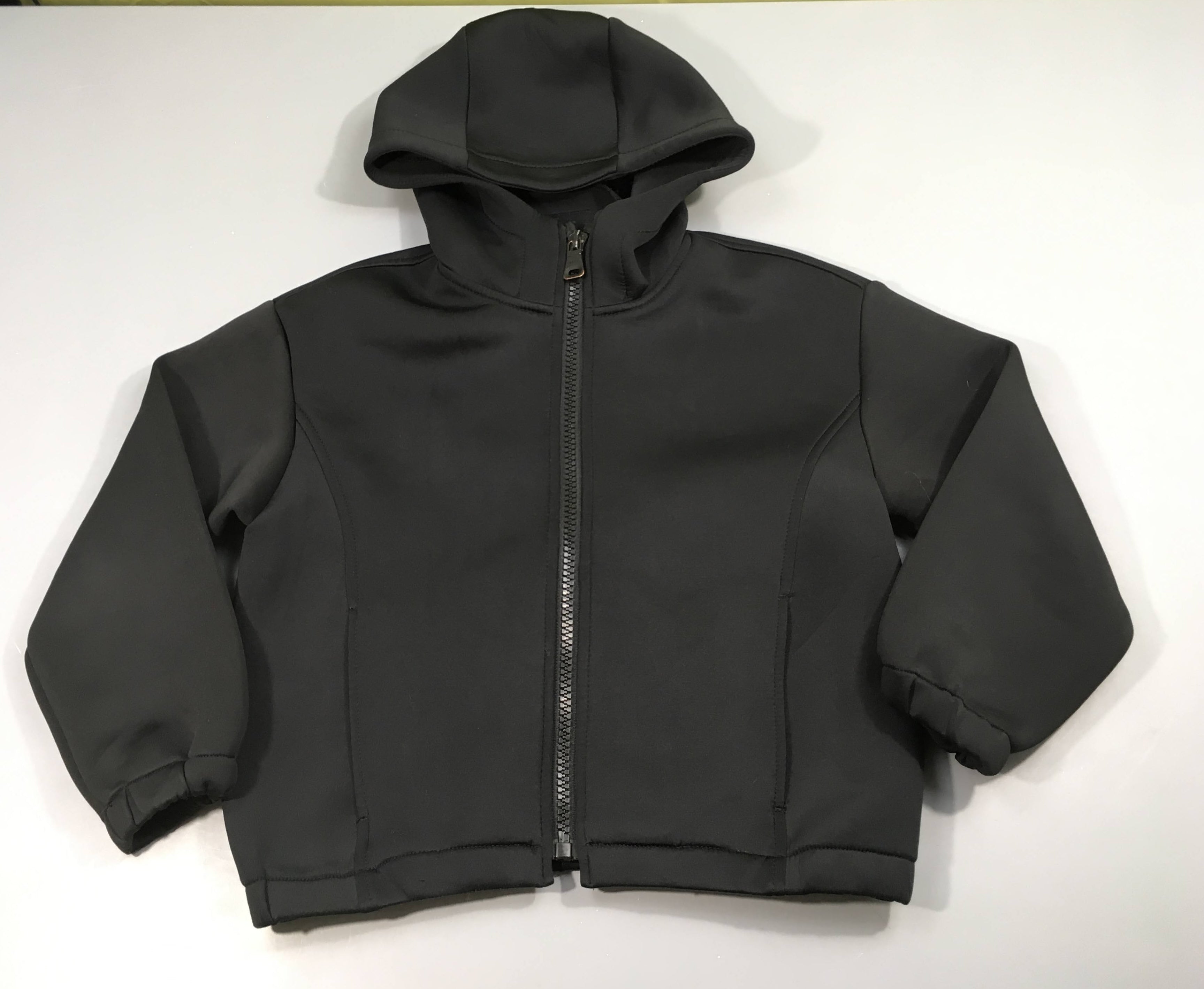 Sweat zippéà capuche synthétique noir