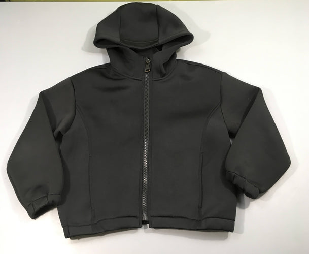 Sweat zippéà capuche synthétique noir, moins cher chez Petit Kiwi