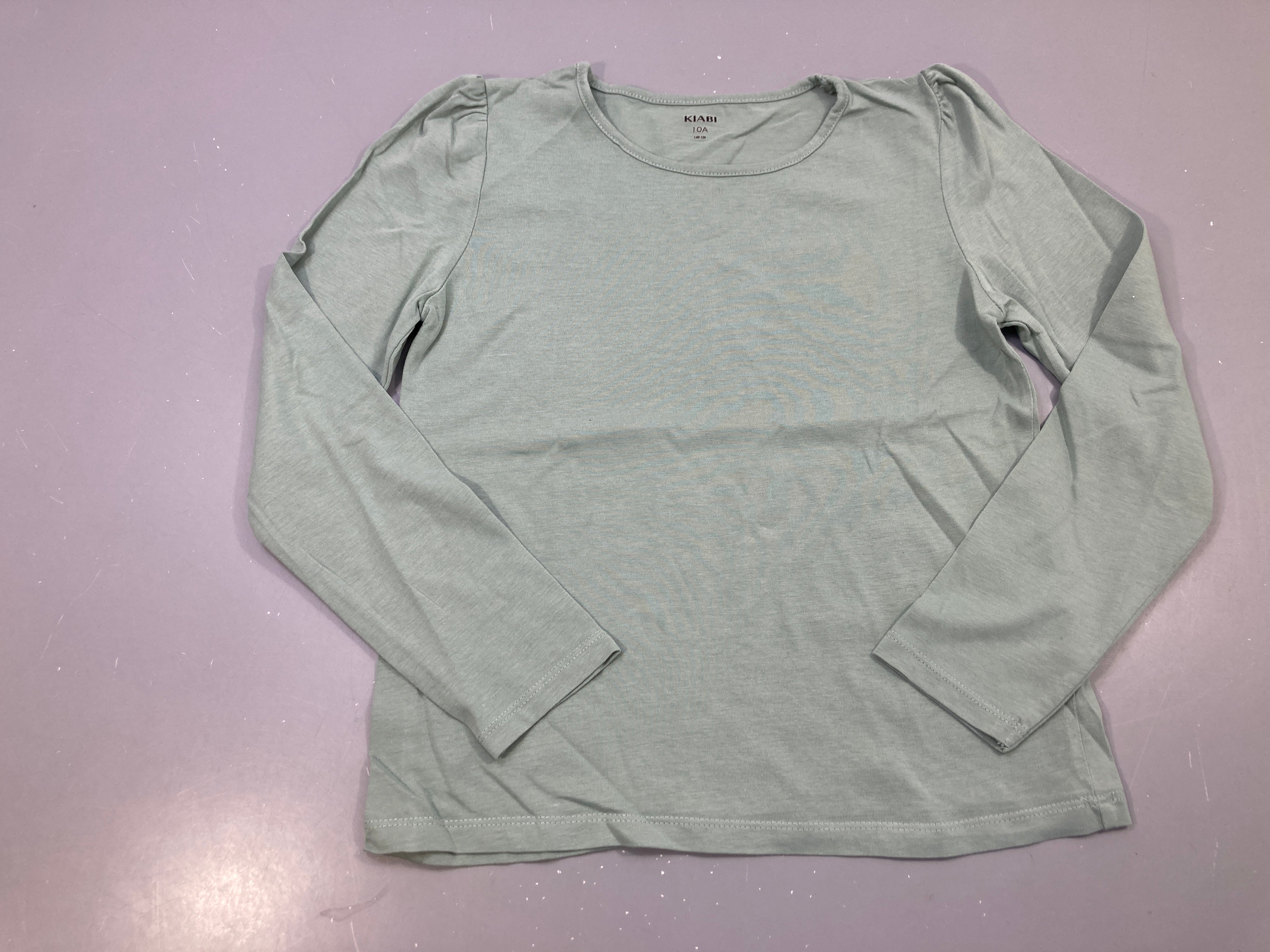 T-shirt m.l vert sauge uni