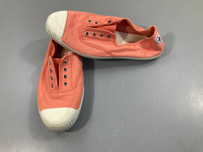 Baskets basses toiles corail Cienta, 39, parfumées, moins cher chez Petit Kiwi