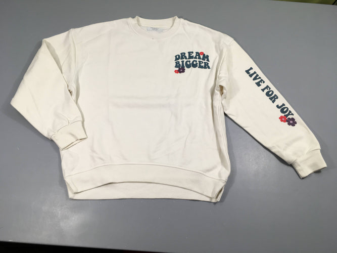 Sweat blanc Dream, moins cher chez Petit Kiwi