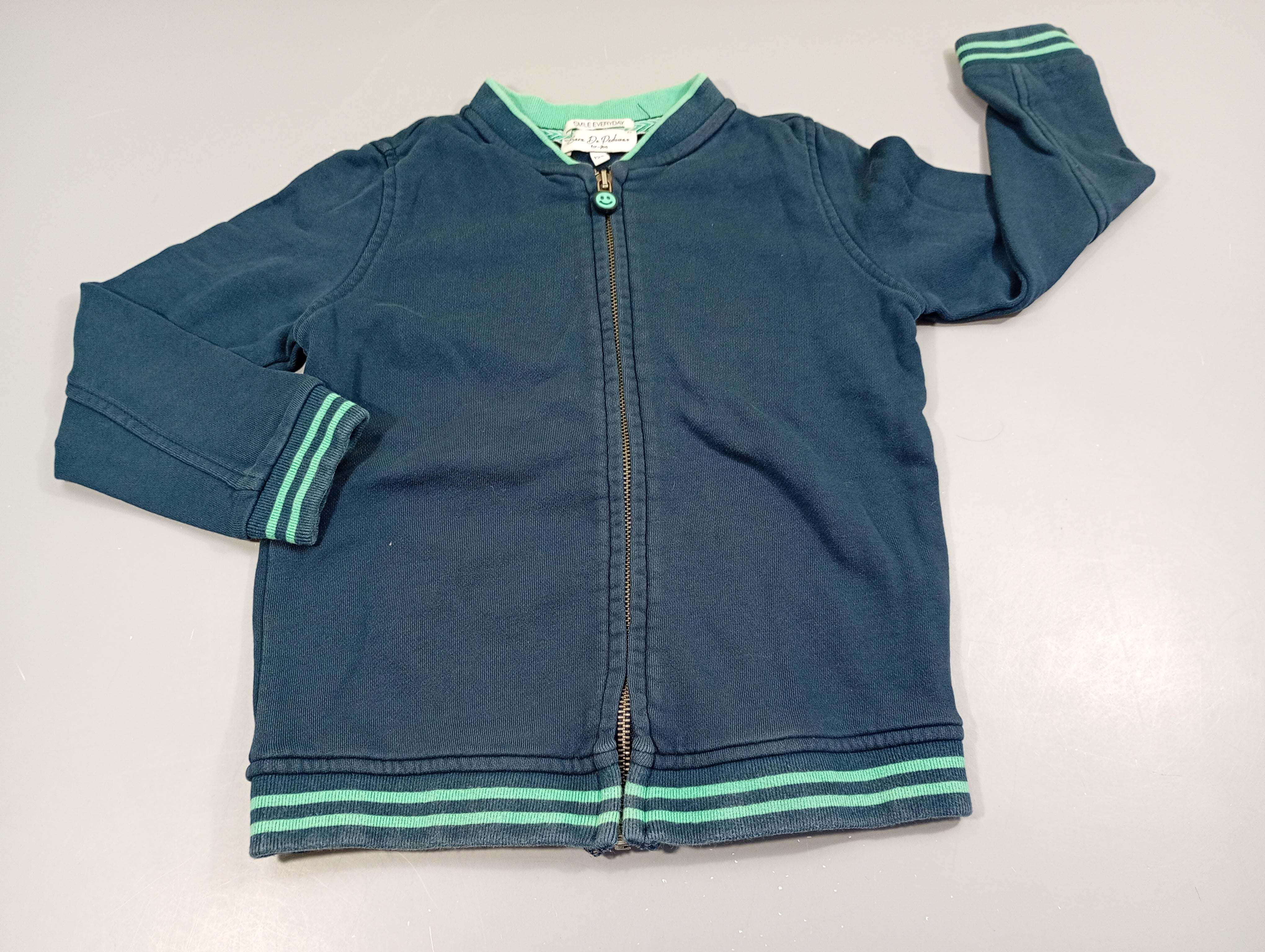 Sweat zippé bleu marine, vert  zip s.miley