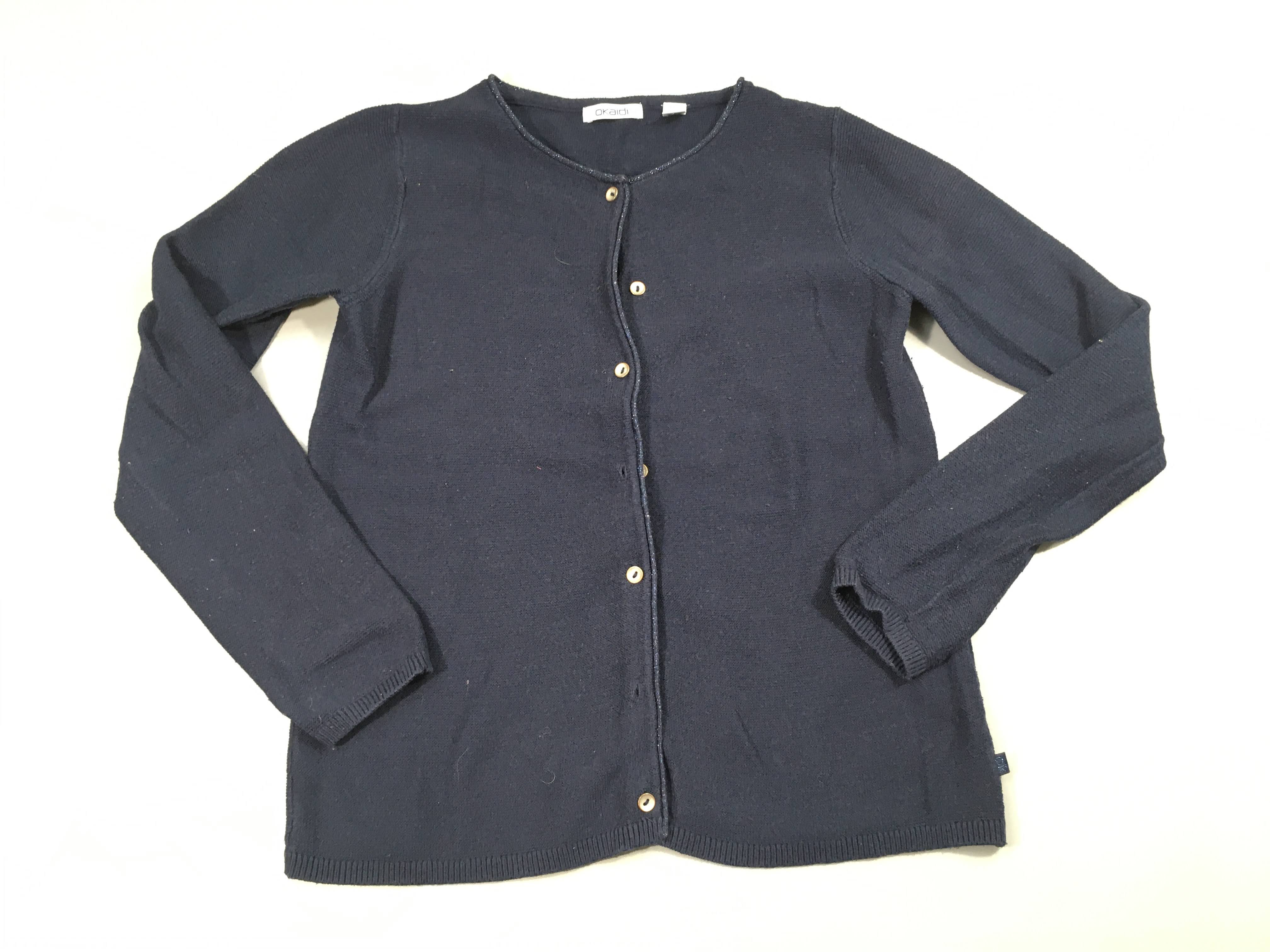 Gilet bleu marine liseret irisé