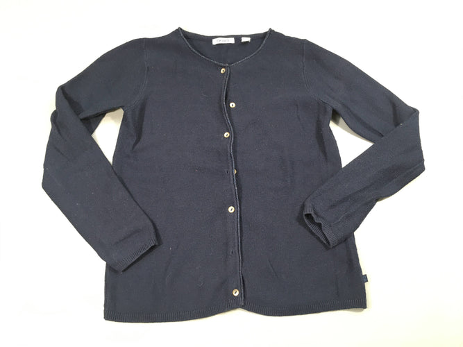 Gilet bleu marine liseret irisé, moins cher chez Petit Kiwi
